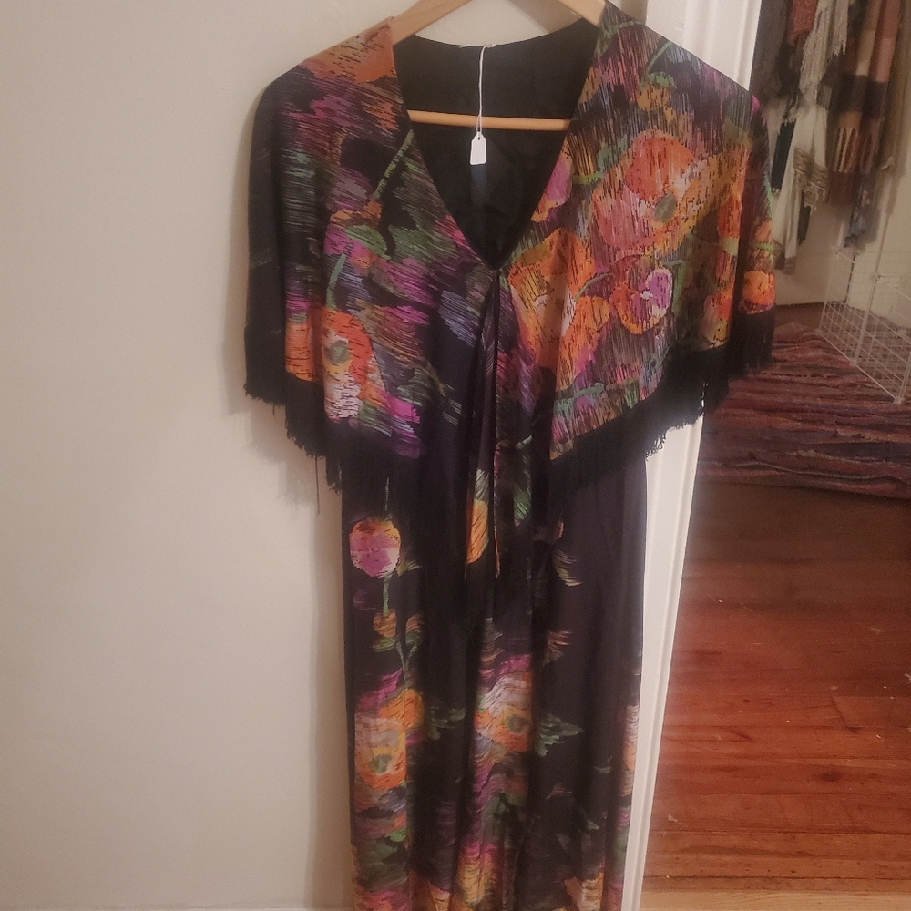 Floral Black Dress